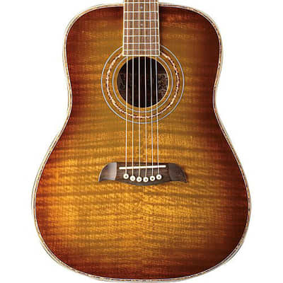 Oscar Schmidt OG1 3/4 Size Beginner Acoustic Guitar, Flame Sunburst image 4