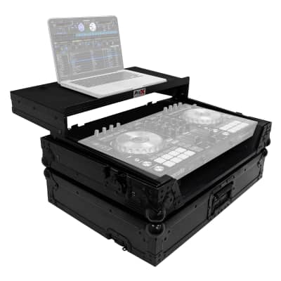 Prox XS-DDJSR2LTBL-LED Black Pioneer DDJ-SR2 Flight Case w/ Laptop Shelf image 8
