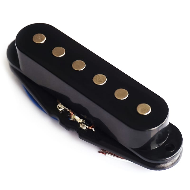 Single Coil Pickup for Stratocaster Guitars Bridge (Black) Reverb