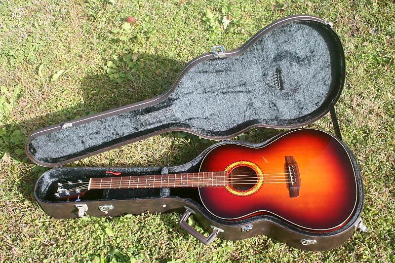 2005 K Yairi SR-2E OOO size Guitar with Under saddle pick up - Cherry Sunburst+Original Hard Case and more image 1
