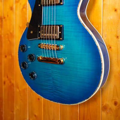 AIO SC77  *Left-Handed Electric Guitar - Blue Burst image 4
