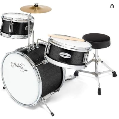 Tiger JDS14 Piece Junior Drum Kit, Ages 3-10 Years, Black Reverb