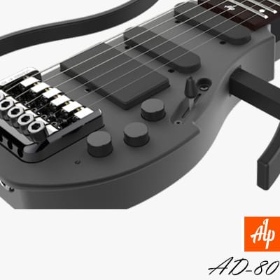 ALP AD-80 Foldable Headless Travel Guitar Silent guitar (Built-in Headphone Amplifier with Gig Bag) image 8