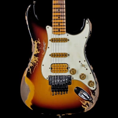 Fender Custom Shop Alley Cat Stratocaster Heavy Relic HSS Floyd Rose Maple Board 3-Tone Sunburst image 2