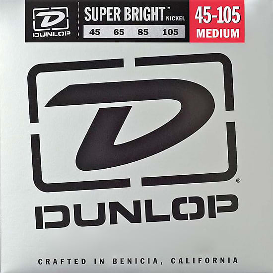 Dunlop - DBSBN45105 - Super Bright Nickel Plated Steel Bass 4 String Set, .45-.105 image 1