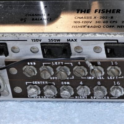 FISHER X-202-B HAS ALL TUBES WILL NEED SERVICE to change the on/off volume pot image 1