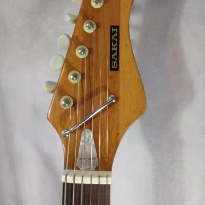 Sakai Vintage "Recco" Solid Body Electric Guitar  1960s Red Burst image 3