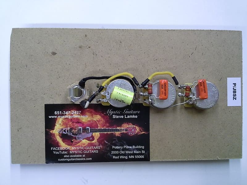 Fender Style Jazz or PJ Bass Wiring Harness Free Shipping Reverb