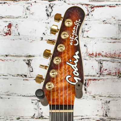 Godin - Artisan ST - Solid Body HHH Electric Guitar, Cognac Burst - w/OHSC - x5134 - USED image 5