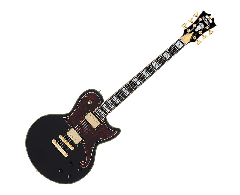 D'Angelico Deluxe Atlantic Baritone Guitar - Solid Black image 1