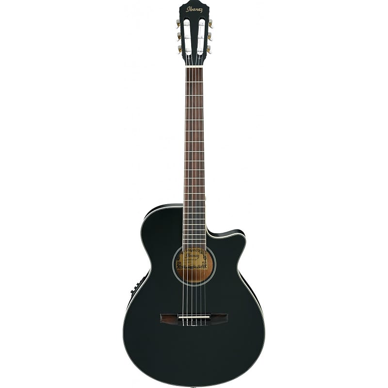 Ibanez AEG8TNE-BKF Black Flat Acoustic Electric Guitar | Reverb