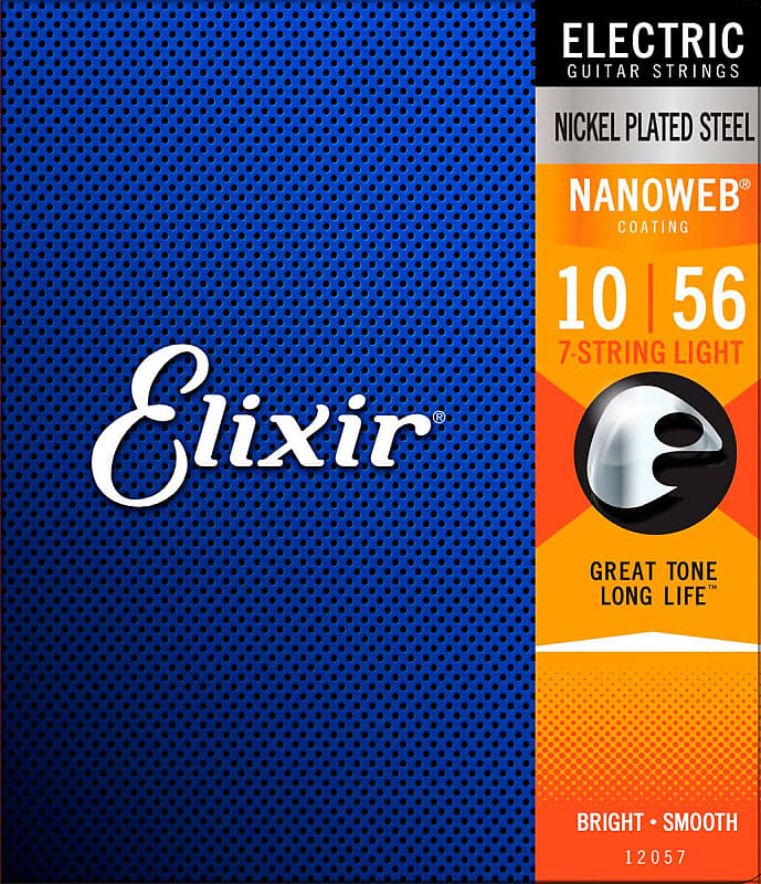 Elixir 12057 Electric Nickel Plated Steel Nanoweb image 1
