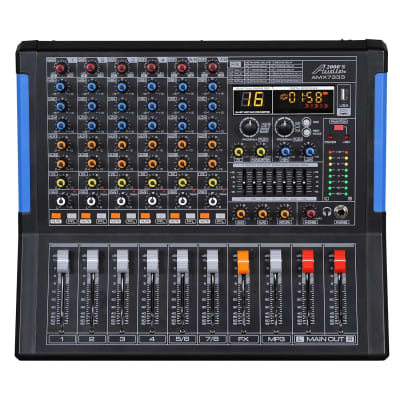 Professional Eight-Channel Audio Mixer With Usb Interface, | Reverb