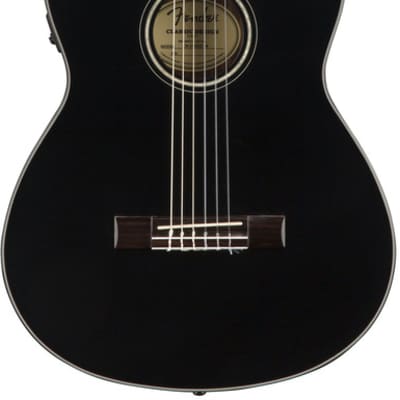 Fender Classic Design CN-140SCE Black Thinline Electro Nylon