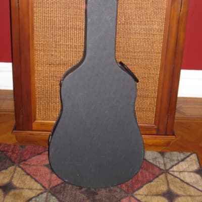 1970s Ventura Dreadnought HS Case for 6 or 12 string acoustic guitar (NO guitar) black ext/gold int image 4