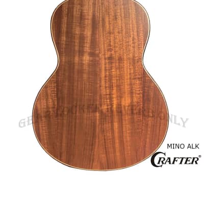 Crafter Mino ALK Solid acacia koa electronic acoustic guitar with armrest travel guitar image 4
