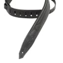 Levys MSS80 2-Inch Leather Guitar Strap - Black