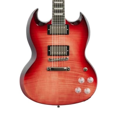 Epiphone SG Modern Figured Electric Guitar, Transparent Red image 1