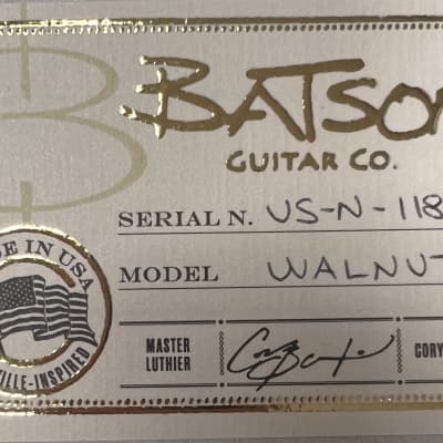 Batson Custom USA Claro Walnut/Torrefied Red Spruce Top w/Cedar Creek hardcase image 6