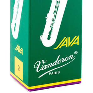 Vandoren SR342 Java Green Series Baritone Saxophone Reeds - Strength 2 (Box of 5)