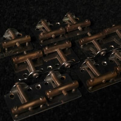 Precision Bass Bridge P-Bass 1951 / 1957 Chrome Plate Brass Saddles REPLICA - AGED - RELIC image 6