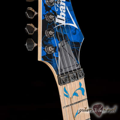 Ibanez JEM77 Steve Vai Signature Guitar w/ Gigbag – Blue Floral Pattern image 5