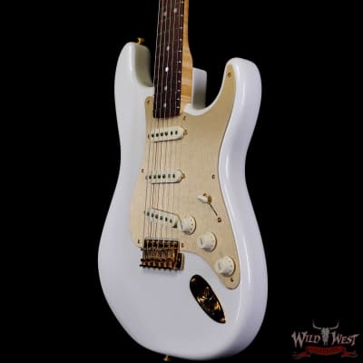 Fender Custom Shop Limited Edition 75th Anniversary Stratocaster 5A Birdseye Maple Neck Rosewood Fingerboard NOS Diamond White Pearl image 2