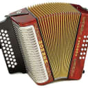 Hohner Corona II Accordion G/C/F  Red (also available in FBE)