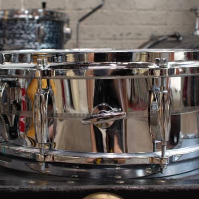 1970s Gretsch 5x14 Model 4160 Chrome Over Brass Snare Drum image 4