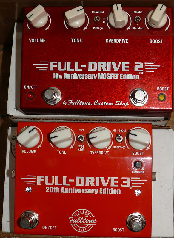 Fulltone 10th Anniversary Full-Drive 2 u0026 20th Anniversary Full-Drive 3  -Near Mint N.O.S. pair