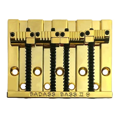 Leo Quan Badass II 4-String Bass Bridge Grooved Saddles Gold BB-3342-002 for sale