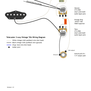 Telecaster Wiring Kit | CTS, CRL, Orange Drop, Switchcraft image 7