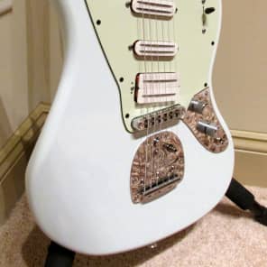 Custom Sonic Blue Fender Jaguar USA Neck Joe Barden Two Tone T/T Fat Strat Stratocaster Pawn Shop image 3