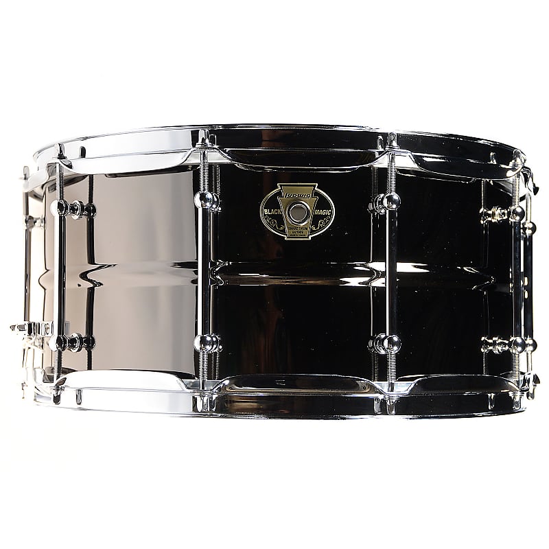 Ludwig LW6514C Black Magic 6.5x14" Brass Snare Drum with Chrome Hardware image 2