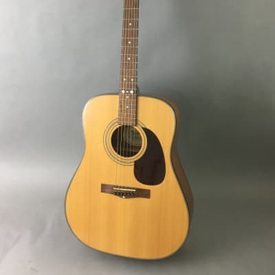Vintage Fender Dreadnought Acoustic Guitar Spruce Top 1990s Natural Satin Players Campfire Guitar image 10