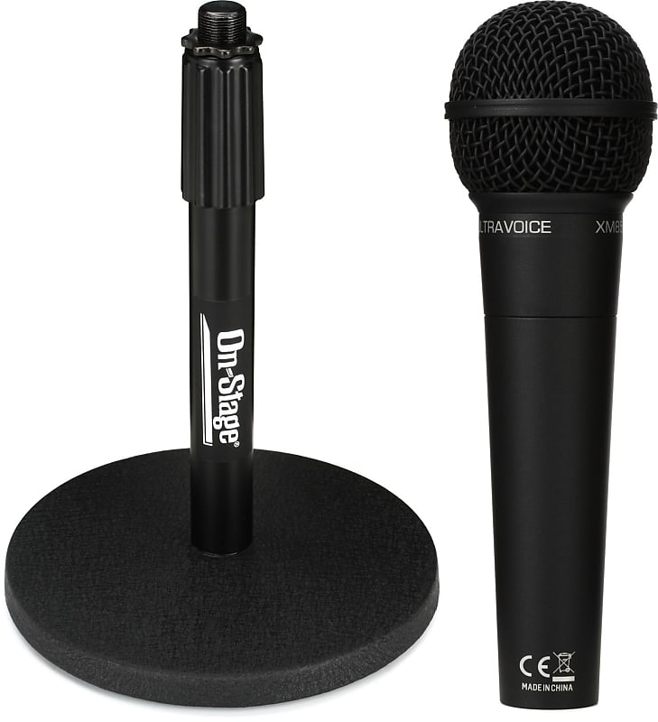 On-Stage Stands DS7200B Adjustable Desktop Microphone Stand  Bundle with Behringer XM8500 Cardioid Dynamic Vocal Microphone image 1