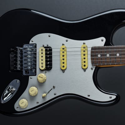 Fender American Ultra Luxe Stratocaster Floyd Rose HSS - Mystic Black image 1