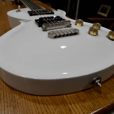 Dean Soltero Electric Guitar Gloss White 2008 with Upgrades Seymour Duncan SH-12 George Lynch Screamin' Demon Humbucker Pickup Push Pull Coil Splitting Pots Strap Locks image 6