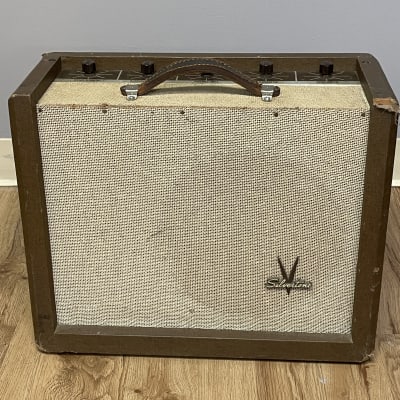 Silvertone Model 1392 10-Watt 1x12 Guitar Combo Late 1950s - Brown with Light Grille image 3