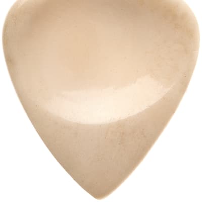 W4M Bone Luxury Guitar Pick - Std Shape - Right Hand - Dimple Thumb - Groove Index image 1