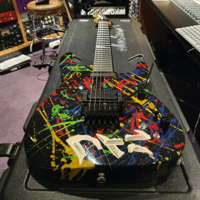 Jackson USA Custom Shop Def Leppard Tour Played Phil Collen Hand-Painted Splatter Signed Guitar PC1 image 14