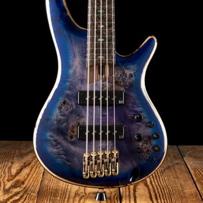 Ibanez Premium SR2605 CCB 5 String Bass Guitar Cerulean Blue Burst w/Gig  Bag | Reverb