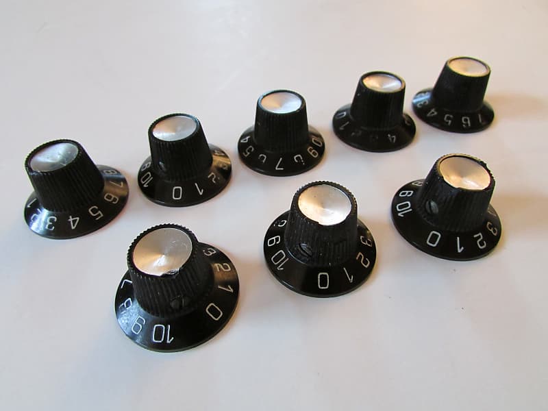 Vintage 1970's Music Man Amplifier Knobs Set of 8 Reverb