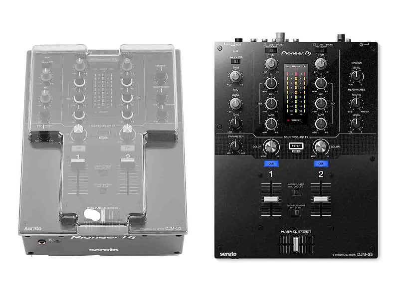 Pioneer DJ Package with DJM-S3 Scratch Style 2-Channel DJ Mixer