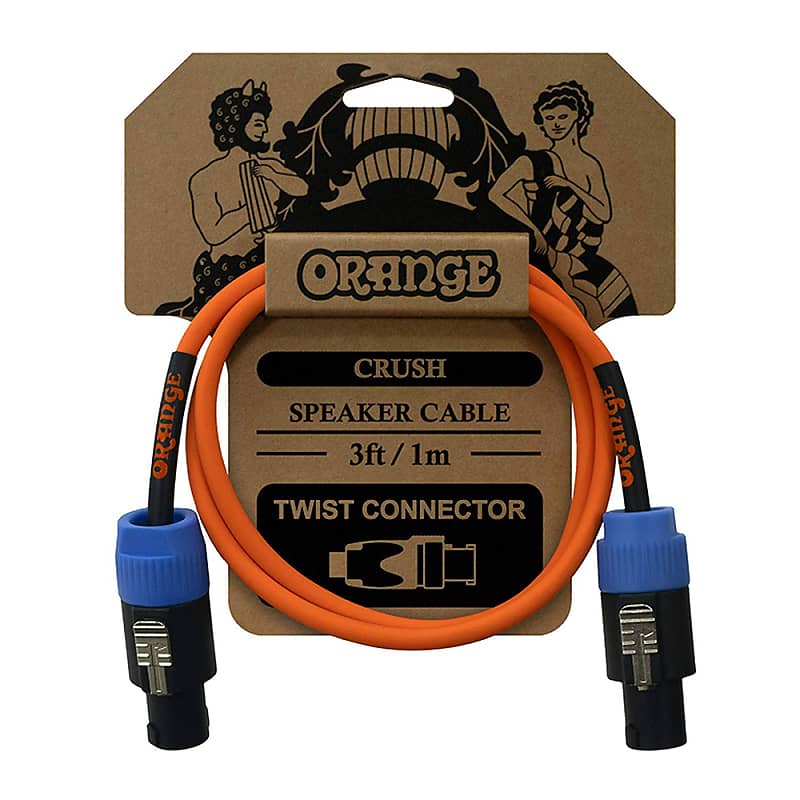 Orange Amplification Crush Speaker Cable, Speakon Twist Connectors, 3ft image 1