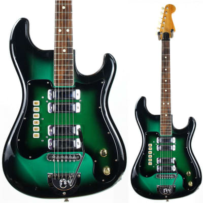 1960s Galanti Kapa Made in Italy Green Burst Gemelli Polverini Vintage Electric Guitar | Green Burst! Hopf Crucianelli for sale