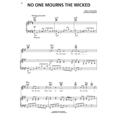 Wicked, A New Musical - Piano/Vocal Selections (Melody In The Piano Part), Piano/Vocal Selections (Melody In The Piano Part) image 3