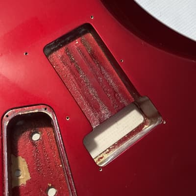 1980's Made in Japan Kramer Focus 2000 Candy Apple Red Guitar Body Floyd Ready image 18