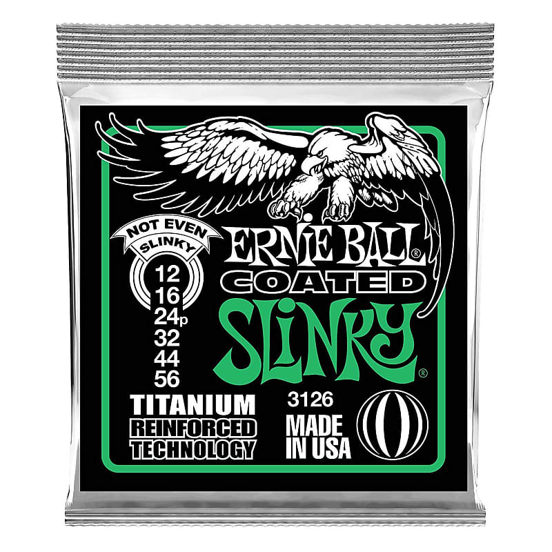 Ernie Ball Coated Electric Titanium RPS Not Even Slinky Set, .012 - .056 image 1