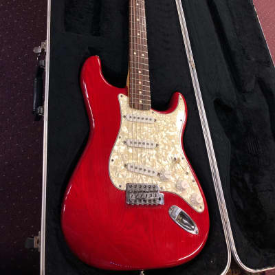 Fender Deluxe Players Stratocaster w/ RWFB 2007, Modified, Red Transparent + HSC for sale